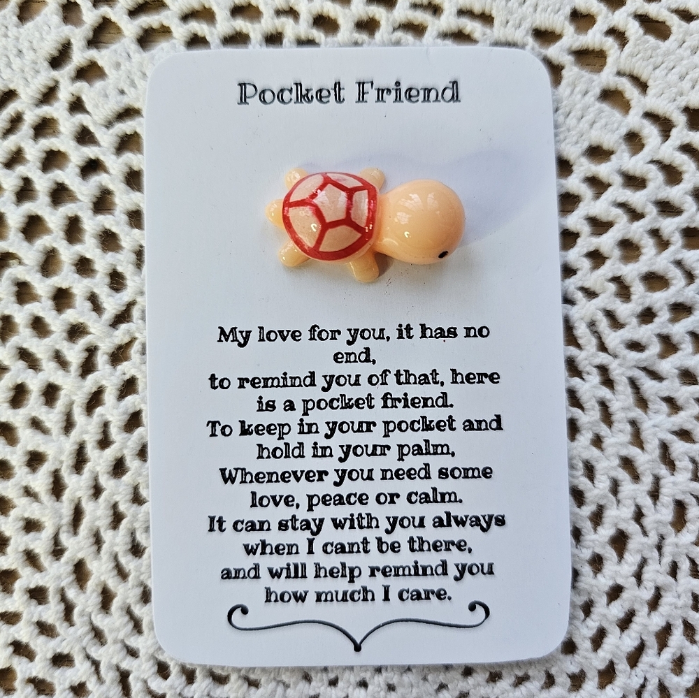 Charming Orange Turtle Resin Charm New